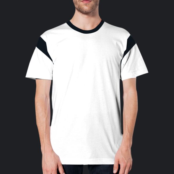 2430 Fine Jersey Contrast Inset S/S T-Shirt Thumbnail