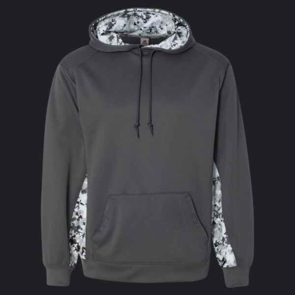 Men's Digital Camo Colorblock Performance Fleece Hooded Sweatshirt Thumbnail