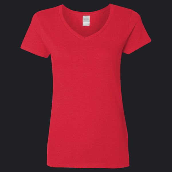 Ladies' Heavy Cotton™ V-Neck T-Shirt Thumbnail