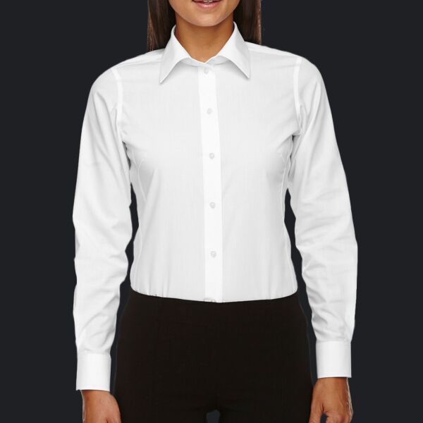 Ladies' Crown Collection® Solid Broadcloth Woven Shirt Thumbnail