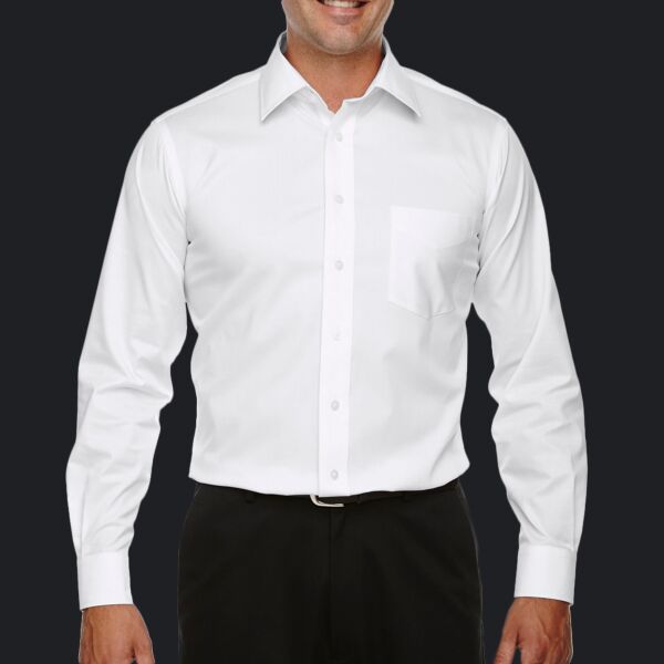 Men's Crown Collection® Tall Solid Stretch Twill Woven Shirt Thumbnail