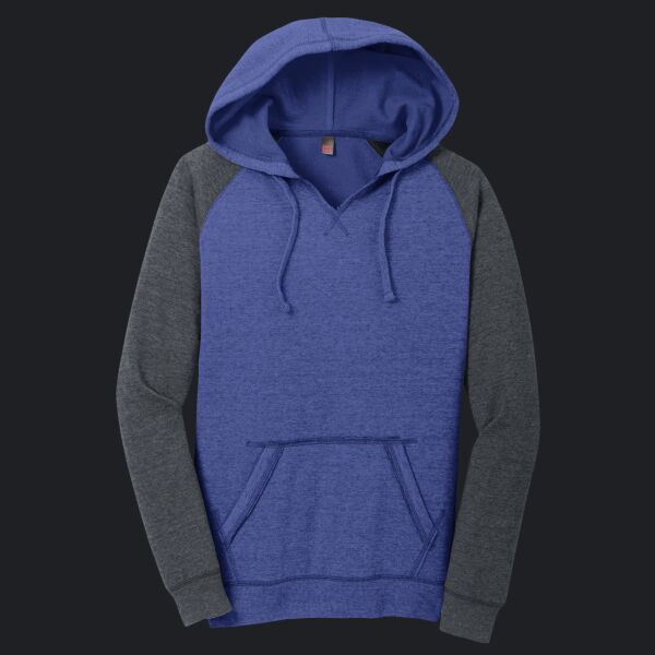 Women's Lightweight Fleece Raglan Hoodie Thumbnail
