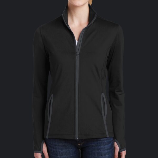 Women's Sport Wick ® Stretch Contrast Full Zip Jacket Thumbnail
