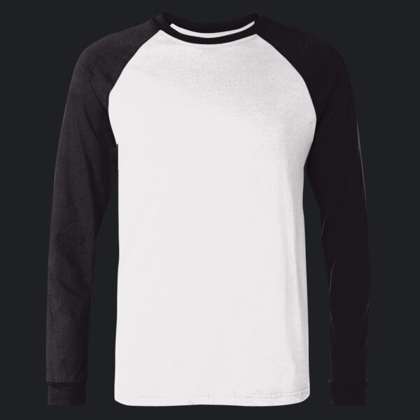 Men's Long Sleeve Jersey Baseball Tee Thumbnail