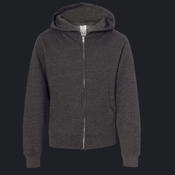 Youth Midweight Full-Zip Hooded Sweatshirt Thumbnail