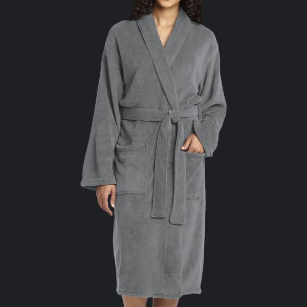 Plush Microfleece Shawl Collar Robe Thumbnail