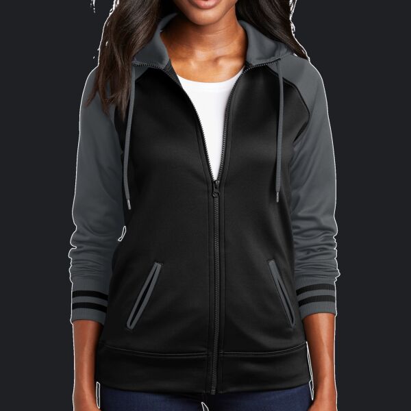 Women's Sport Wick ® Varsity Fleece Full Zip Hooded Jacket Thumbnail