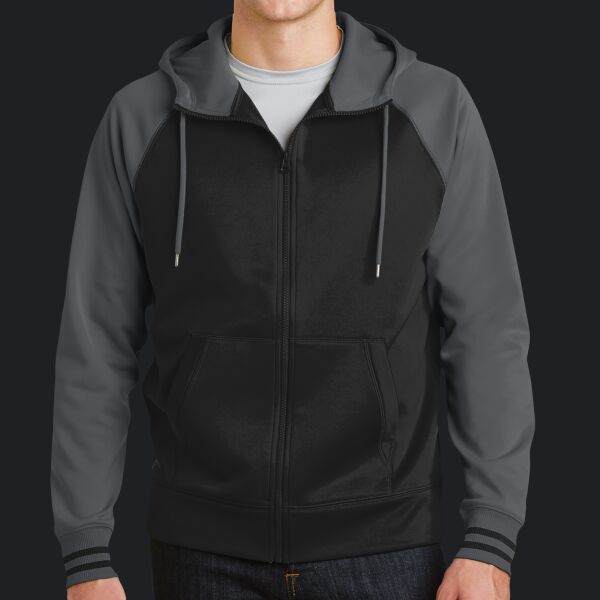Sport Wick ® Varsity Fleece Full Zip Hooded Jacket Thumbnail