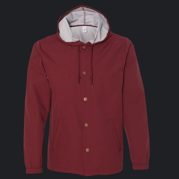 Men's Water-Resistant Hooded Windbreaker Thumbnail