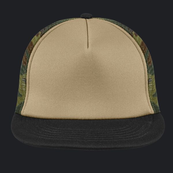Flat Bill Snapback Trucker Cap Thumbnail
