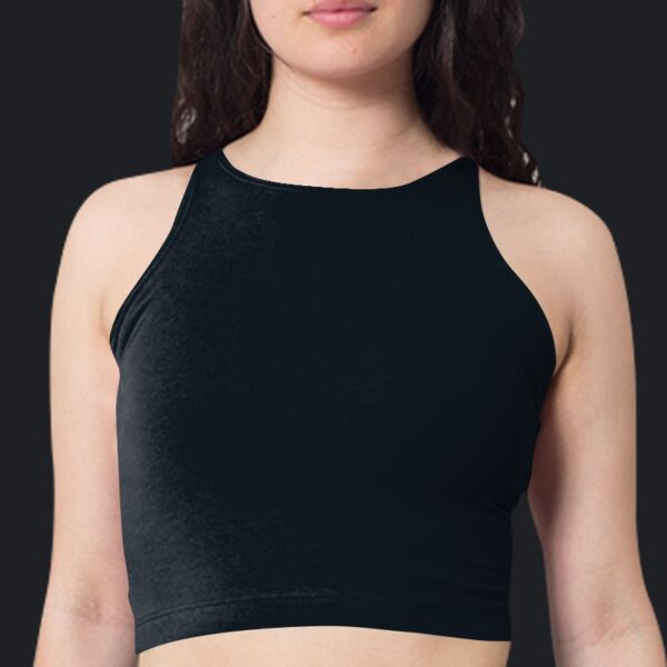 8369 Cotton Spandex Jersey Sleeveless Crop Top Thumbnail