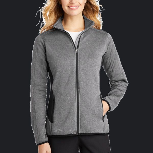 Women's Full Zip Heather Stretch Fleece Jacket Thumbnail