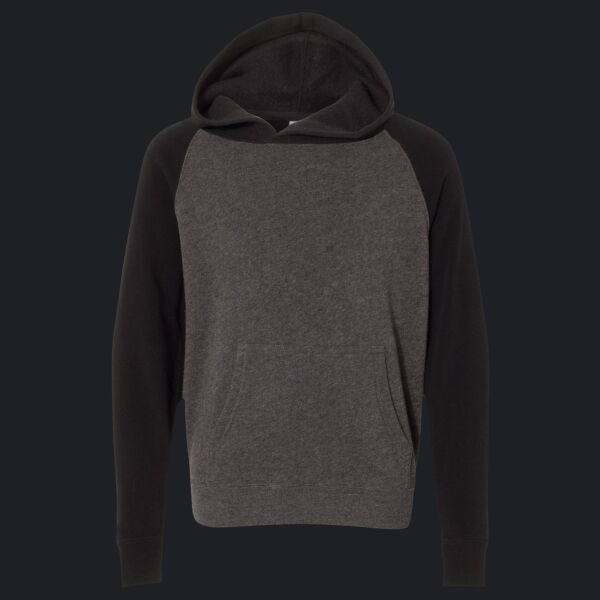 Youth Lightweight Special Blend Raglan Hooded Sweatshirt Thumbnail