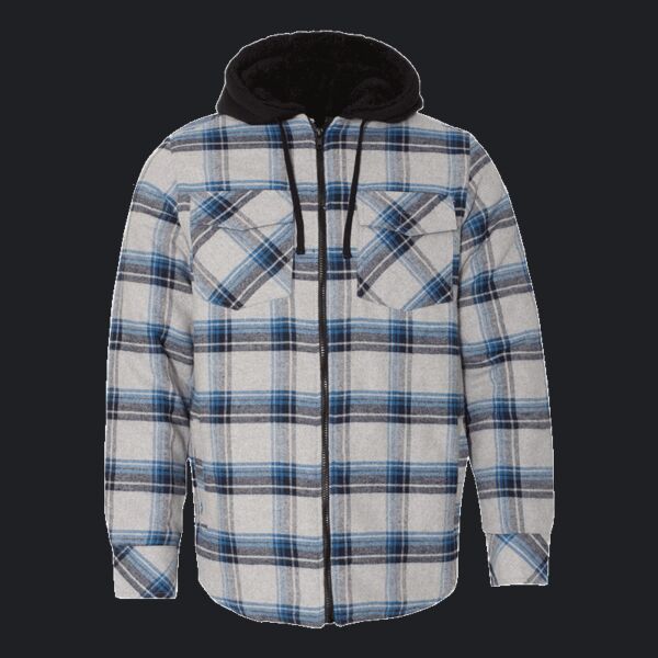 Men's Quilted Flannel Hooded Jacket Thumbnail
