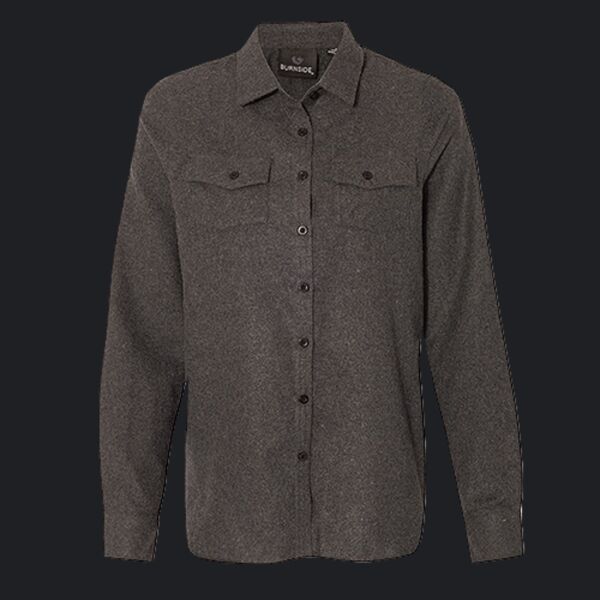 Women's Solid Flannel Shirt Thumbnail