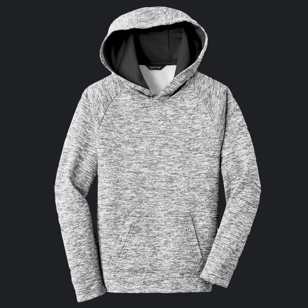 Youth PosiCharge ® Electric Heather Fleece Hooded Pullover Thumbnail