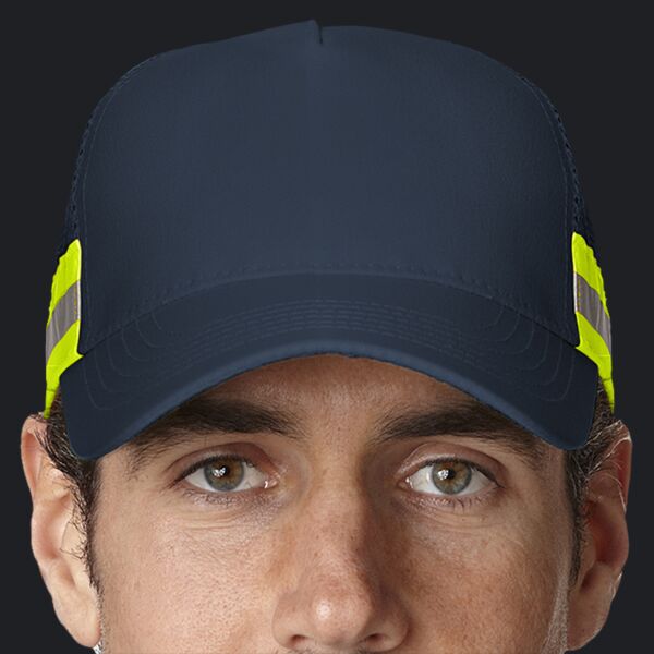Trucker Reflector High-Visibility Constructed Cap Thumbnail
