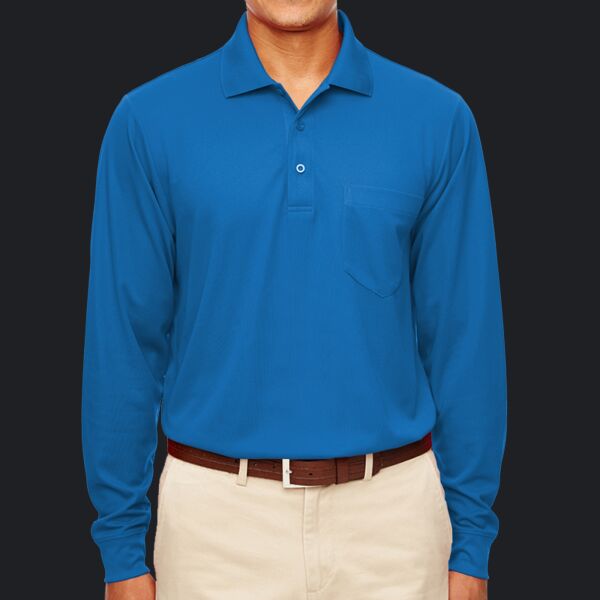 Adult Pinnacle Performance Long-Sleeve Piqué Polo with Pocket Thumbnail
