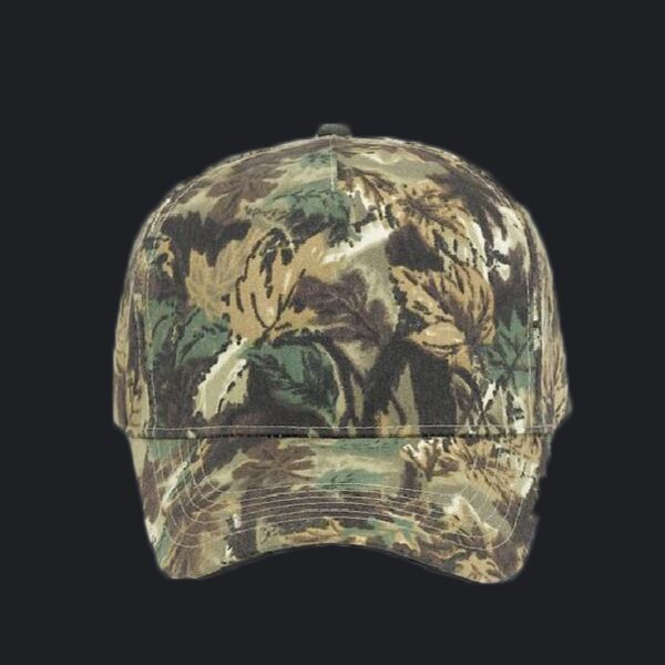 OTTO CAP Camouflage 5 Panel Mid Profile Baseball Cap Thumbnail