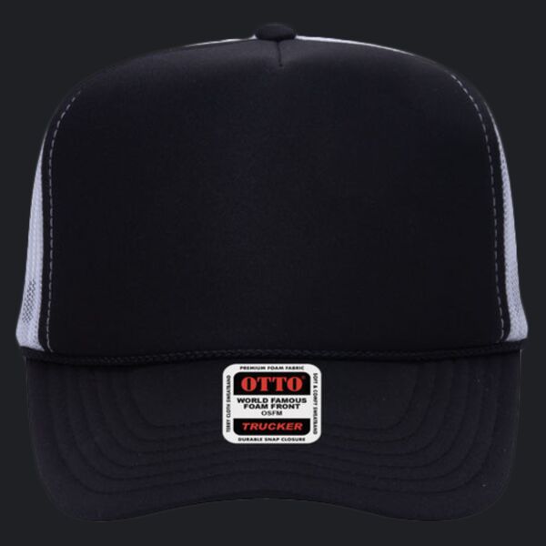 OTTO CAP Camouflage 5 Panel High Crown Mesh Back Trucker Hat Thumbnail