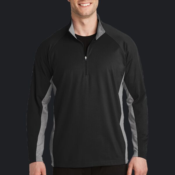 Sport Wick ® Stretch Contrast 1/4 Zip Pullover Thumbnail