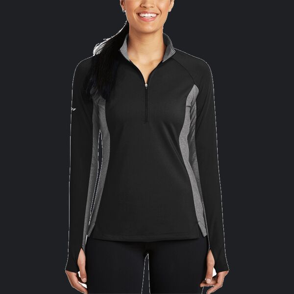 Women's Sport Wick ® Stretch Contrast 1/4 Zip Pullover Thumbnail