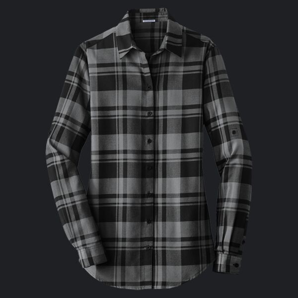 Women's Plaid Flannel Tunic Thumbnail