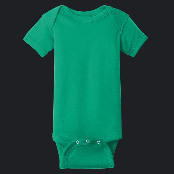 Infant Short Sleeve Baby Rib Bodysuit Thumbnail