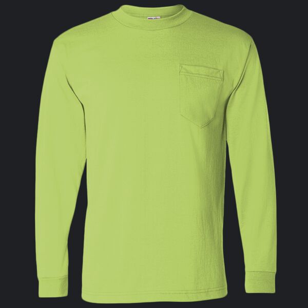 Adult USA Made Long-Sleeve T-Shirt with Pocket Thumbnail