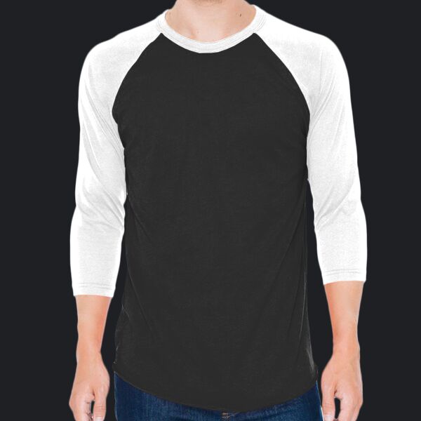 Unisex 50/50 Raglan Three-Quarter Sleeve Tee Thumbnail