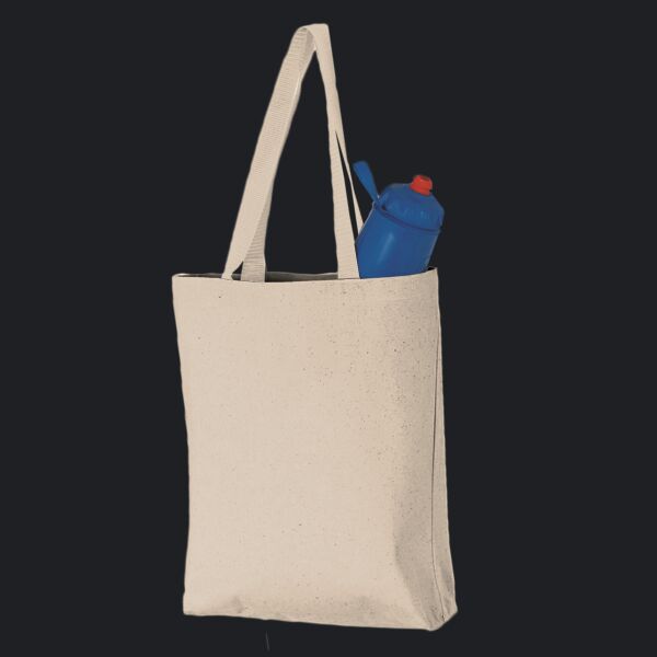 11L Canvas Tote with Contrast-Color Handles Thumbnail