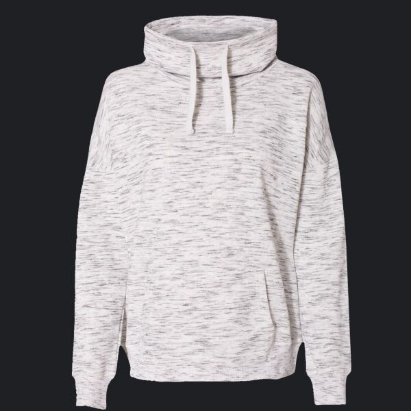 Women’s Mélange Fleece Cowl Neck Sweatshirt Thumbnail