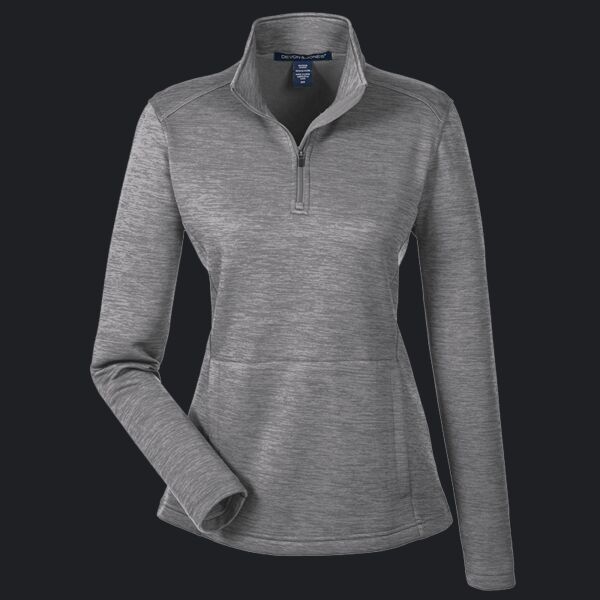 Ladies' Newbury Mélange Fleece Quarter-Zip Thumbnail