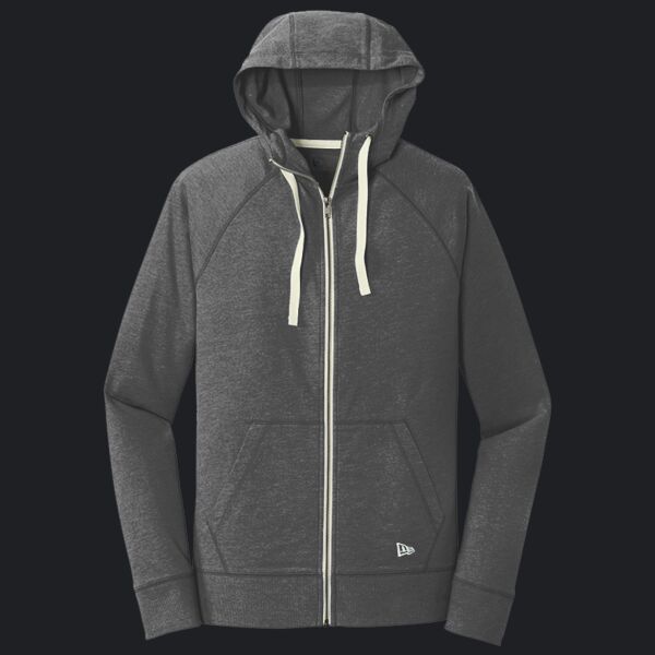 Sueded Cotton Blend Full Zip Hoodie Thumbnail