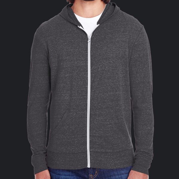 Unisex Triblend Full-Zip Light Hoodie Thumbnail