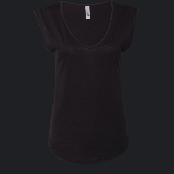 Women's Festival Sleeveless Deep V-Neck T-Shirt Thumbnail