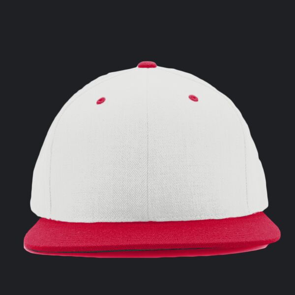 Adult Flat Visor Classic Two-Tone Snapback Cap Thumbnail