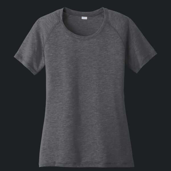 Women's PosiCharge ® Tri Blend Wicking Scoop Neck Raglan Tee Thumbnail