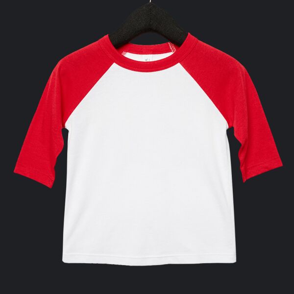 Toddler Three-Quarter Sleeve Baseball T-Shirt Thumbnail
