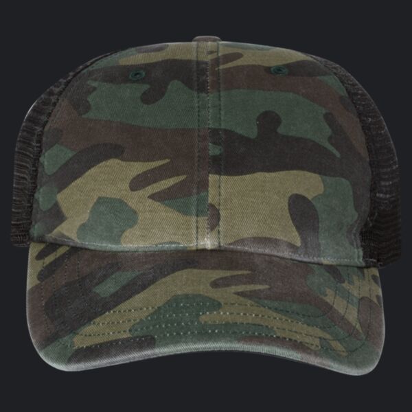 Garment Washed Printed Trucker Cap Thumbnail