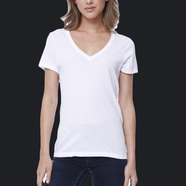 Ladies' Cotton V-Neck T-Shirt Thumbnail