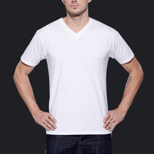 Men's CVC V-Neck T-Shirt Thumbnail