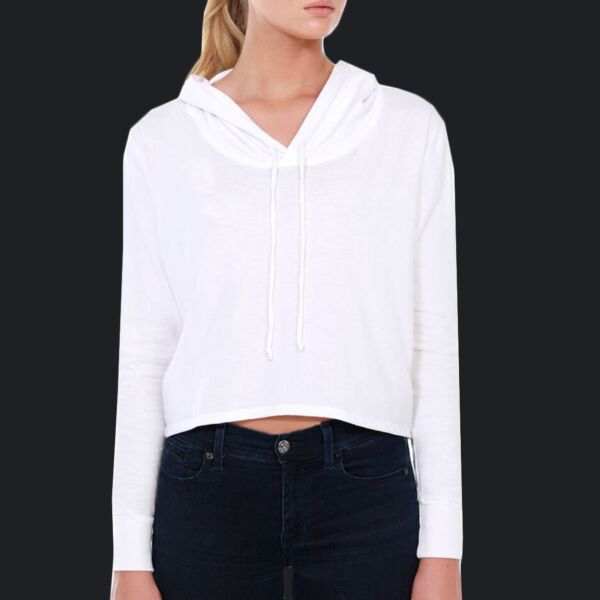 Ladies' CVC Cropped Hoodie T-Shirt Thumbnail