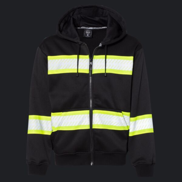Men's EV Series® Enhanced Visibility Full-Zip Hooded Sweatshirt Thumbnail