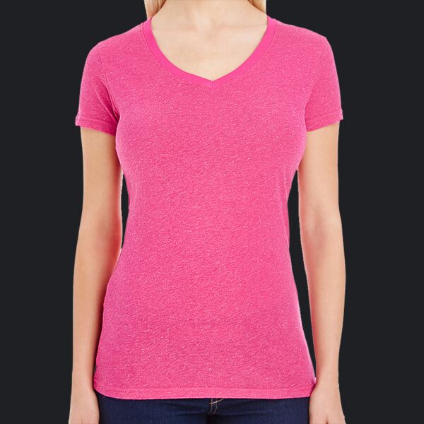 Ladies' Glitter V-Neck T-Shirt Thumbnail