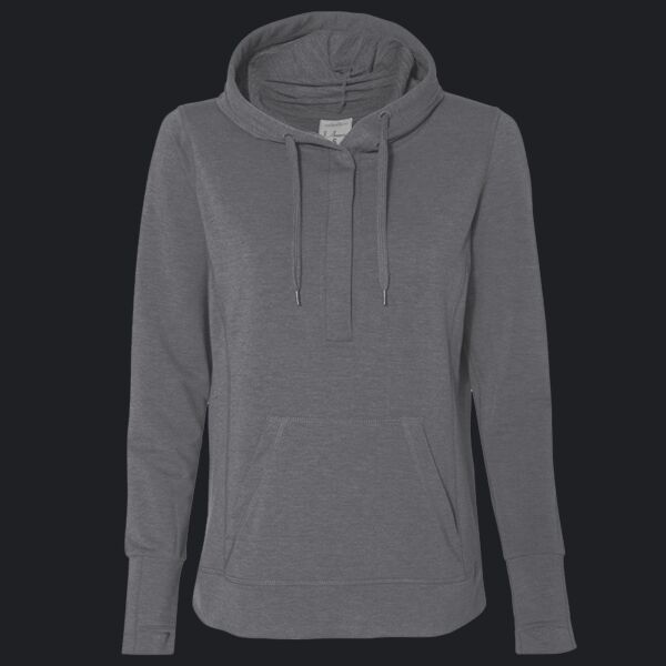 Ladies' Omega Stretch Snap-Placket Hooded Sweatshirt Thumbnail