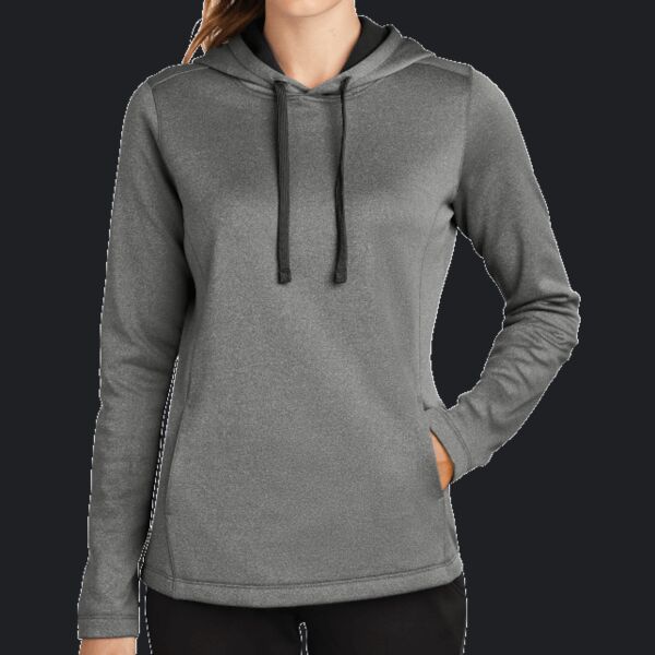 Women's PosiCharge ® Sport Wick ® Heather Fleece Hooded Pullover Thumbnail