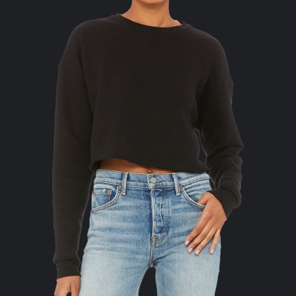 Women's Crop Fleece Crewneck Sweatshirt Thumbnail