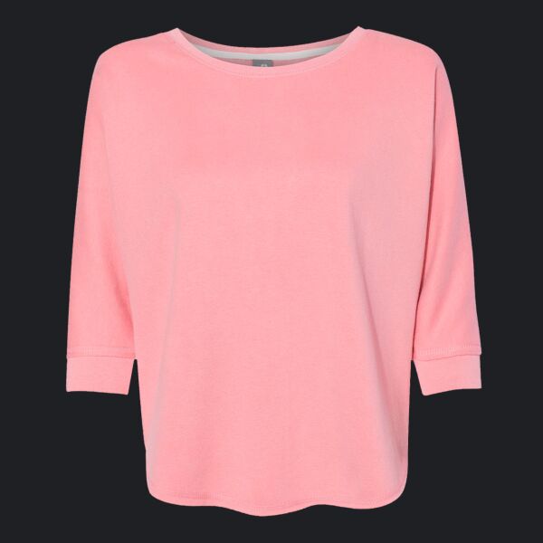 Women's Lounge Fleece Dolman Crewneck Sweatshirt Thumbnail