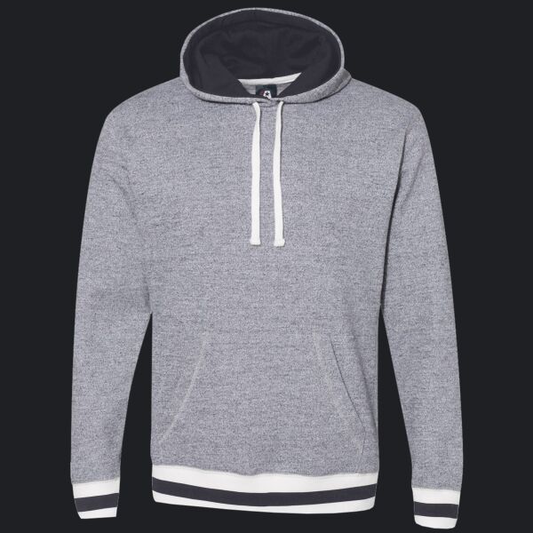 Unisex Peppered Fleece Lapover Hooded Sweatshirt Thumbnail